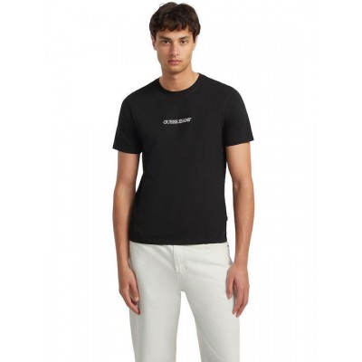 GUESS JEANS SLIM LOGO T-SHIRT ΜΠΛΟΥΖΑ ΑΝΔΡΙΚΗ BLACK GU0APM4YI52K8HM00000