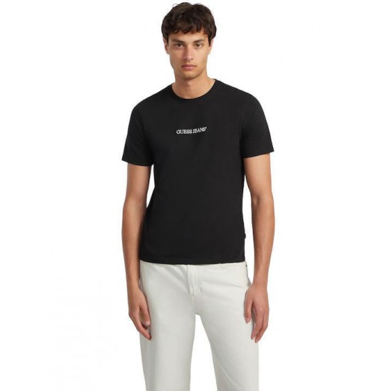 GUESS JEANS SLIM LOGO T-SHIRT ΜΠΛΟΥΖΑ ΑΝΔΡΙΚΗ BLACK GU0APM4YI52K8HM00000