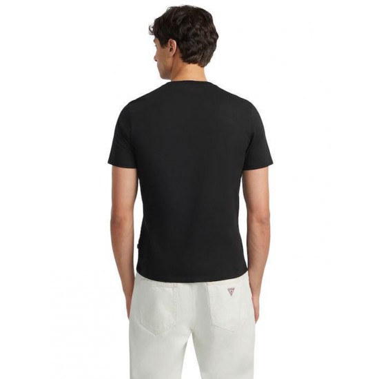 GUESS JEANS SLIM LOGO T-SHIRT ΜΠΛΟΥΖΑ ΑΝΔΡΙΚΗ BLACK GU0APM4YI52K8HM00000