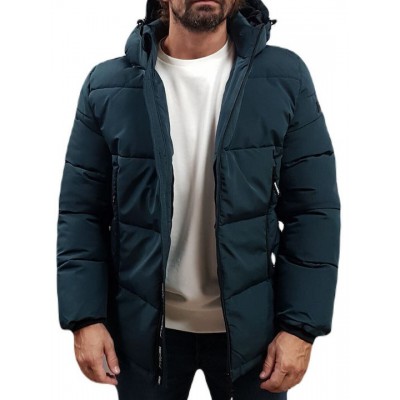 Rebase - 242RJK-2004 - Deep Teal - Zip Off Removable Hood - Μπουφάν