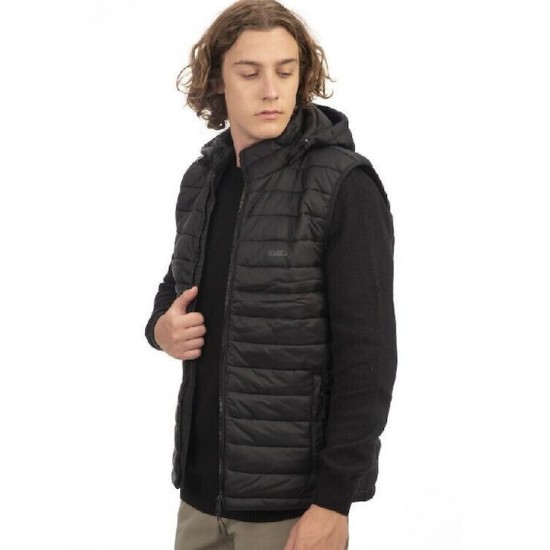 Rebase - 242RSJK-2001 - Black - Sleeveless Jacket - Μπουφάν Αμάνικο