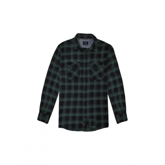 Ανδρικό Πουκάμισο REBASE 242-RGS-5007-BLACK FOREST Πράσινο