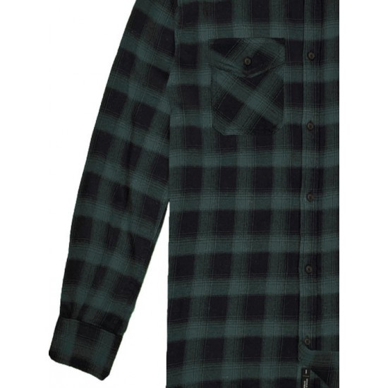 Ανδρικό Πουκάμισο REBASE 242-RGS-5007-BLACK FOREST Πράσινο