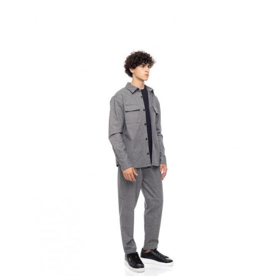 COVER ΑΝΔΡΙΚΟ ΠΟΥΚΑΜΙΣΟ OVERSHIRT  ENZO3 -K0275-29 GREY