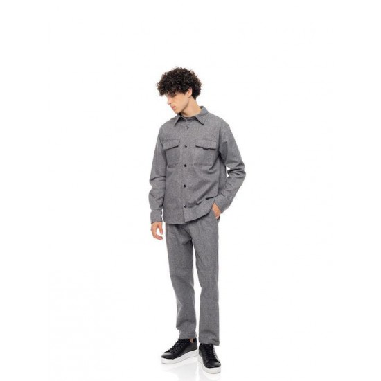 COVER ΑΝΔΡΙΚΟ ΠΟΥΚΑΜΙΣΟ OVERSHIRT  ENZO3 -K0275-29 GREY