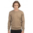 Ανδρική Μπλούζα REBASE 242-RKNIT-8000-Beige Melange Μπεζ