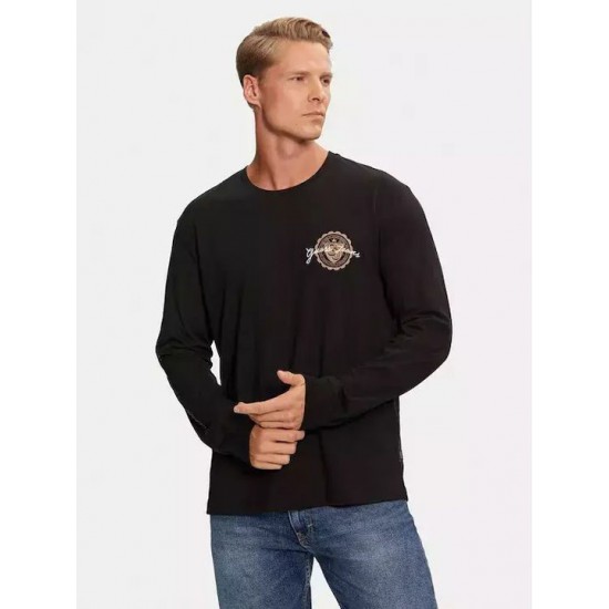 Guess Jeans Ανδρικό Μακρυμάνικο T-Shirt M4BI84K8FQ4-JBLK Μαύρο