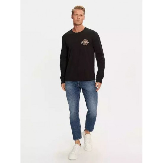 Guess Jeans Ανδρικό Μακρυμάνικο T-Shirt M4BI84K8FQ4-JBLK Μαύρο
