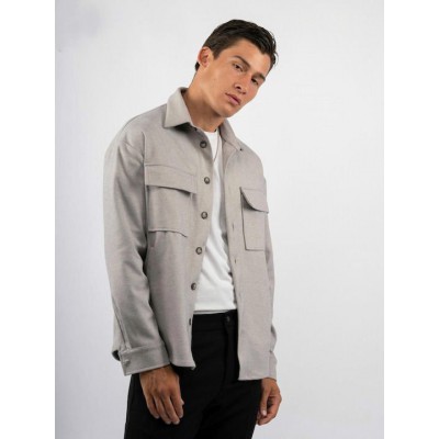 OVERSHIRT DEZIGN FALCOM-ΓΚΡΙ D-2503