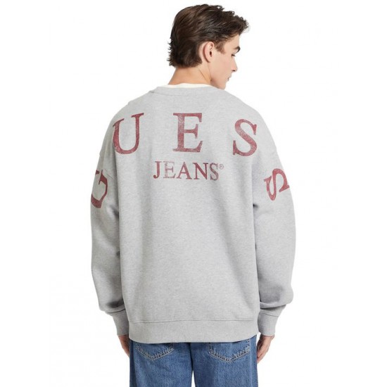 Guess Jeans Ανδρικό Φούτερ Back Macro M4BQ40K9V31-H90Z Γκρι