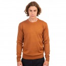 Rebase Ανδρικό Βαμβακερό Πουλόβερ 242RKNIT-8000 Caramel Melange