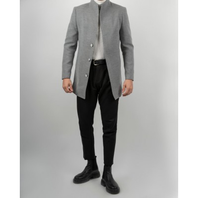 DEZIGN ανδρικό ημίπαλτο ΓΚΡΙ C-2512