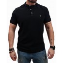 Rebase Polo Tshirt Pique Mao Collar 241-RPS-305 BLACK