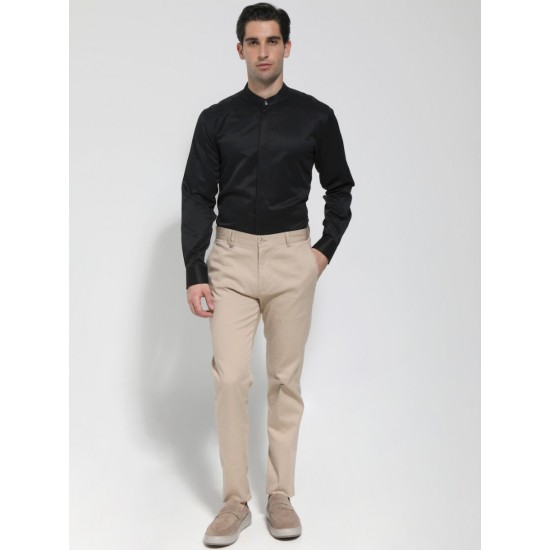 TRESOR ΠΟΥΚΑΜΙΣΟ ΜΑΚΡΥΜΑΝΙΚΟ ΜΑΥΡΟ ΜΕ ΜΑΟ ΓΙΑΚΑ SLIM FIT ΓΡΑΜΜΗ 33-7422