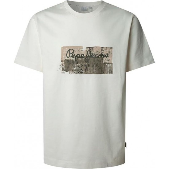 Ανδρική Μπλούζα PEPE JEANS PM509780-803 Ασπρο