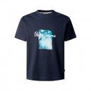 Pepe Jeans T-Shirt Drop 2 Prush PM509781-594 Navy Blue