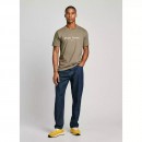 Pepe Jeans regular fit t-shirt with logo print PM509783-726 Stone Green
