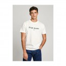 Pepe Jeans regular fit t-shirt with logo print PM509783-803 Off White