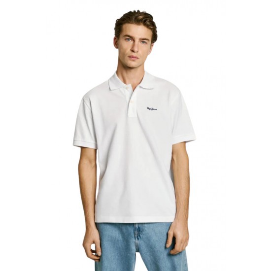 Pepe Jeans - PM542298-800 - Essential Polo Contrast Logo - White - Μπλούζα Πικέ