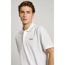 Pepe Jeans - PM542298-800 - Essential Polo Contrast Logo - White - Μπλούζα Πικέ