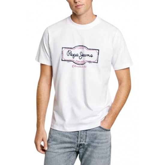 Ανδρική Μπλούζα PEPE JEANS PM509786-800 Ασπρο