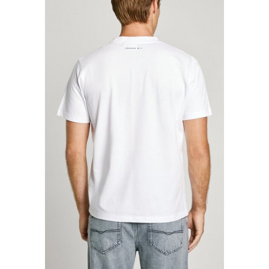 Ανδρική Μπλούζα PEPE JEANS PM509786-800 Ασπρο