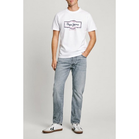 Ανδρική Μπλούζα PEPE JEANS PM509786-800 Ασπρο