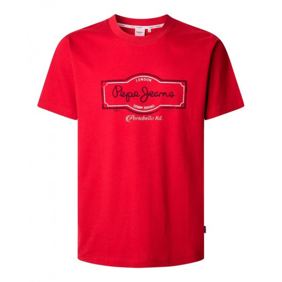 PEPE JEANS M DAXTON T-SHIRT - PM509786-285 RUGBY RED
