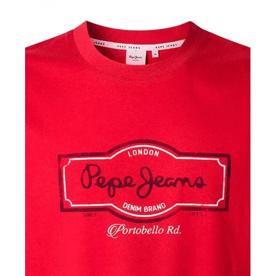PEPE JEANS M DAXTON T-SHIRT - PM509786-285 RUGBY RED