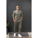 Henry Clothing Κοντομάνικο Πουκάμισο σε Φαρδιά Γραμμή Χακί 9-100