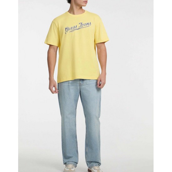 GUESS JEANS T-SHIRT CREWNECK REGULAR FIT ΚΙΤΡΙΝΟ M5GI54K8FQ4-A20N