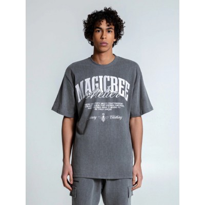 MAGICBEE STONE WASHED ATELIER TEE 2513B - GREY