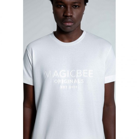 Ανδρικό T-Shirt MAGIC BEE 2502-WHITE 2502-WHITE