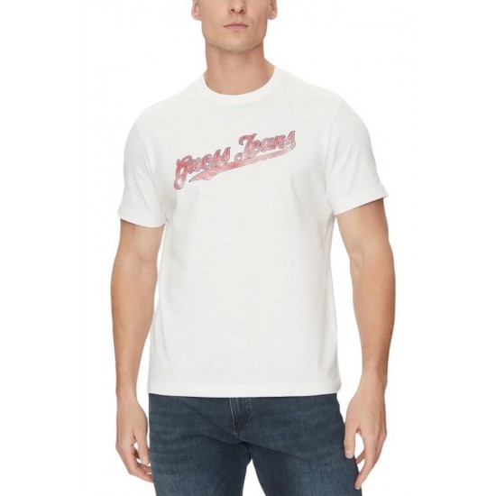 GUESS JEANS T-SHIRT CREWNECK REGULAR FIT ΛΕΥΚΟ GU0APM5GI54K8FQ40000