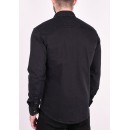 Kedi Ανδρικό Πουκάμισο Μακρυμάνικo Τζιν Μαύρο S232030-BL