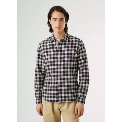 Pepe Jeans Πουκάμισο Σκούρο Μπλε Καρό CLERMONT PM3090825-594 DULWICH BLUE