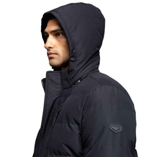 Biston Ανδρικό Μπουφάν με κουκούλα 52-201-080 Black