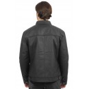 Rebase Δερμάτινο Μπουφάν Black RLJK-2021 MAO ΓΙΑΚΑΣ, ΧΩΡΙΣ ΛΑΣΤΙΧΟ ΚΑΤΩ