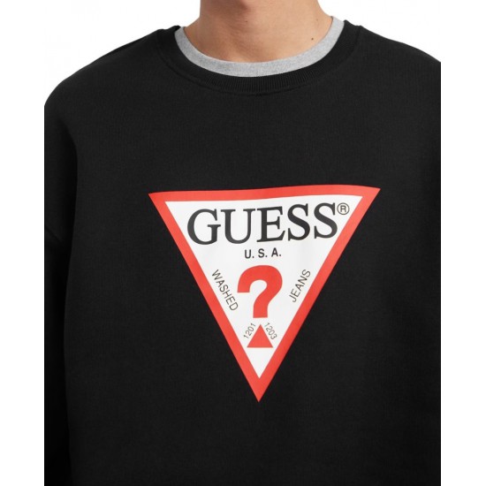 ​Ανδρική Μπλούζα GUESS JEANS M4YQ21K9V31-JBLK Μαύρο