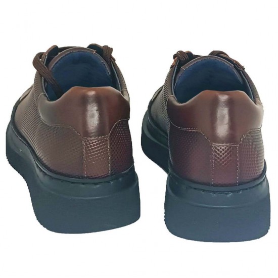 Ανδρικό Υπόδημα RAYMONT 823-brown-Sole Μαύρο