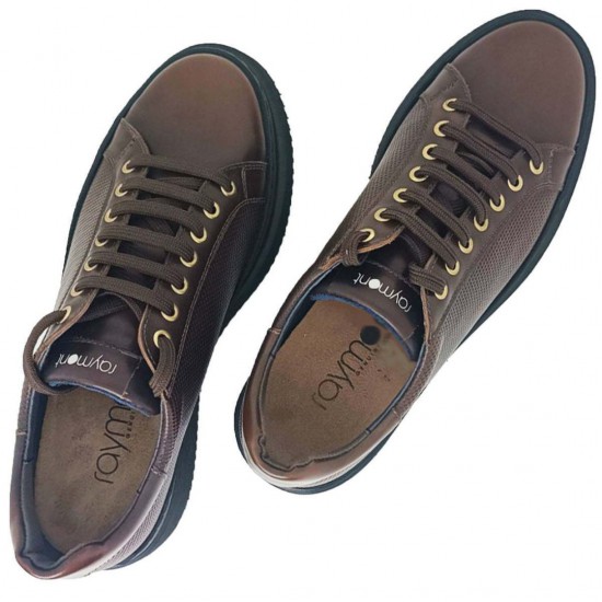 Ανδρικό Υπόδημα RAYMONT 823-brown-Sole Μαύρο