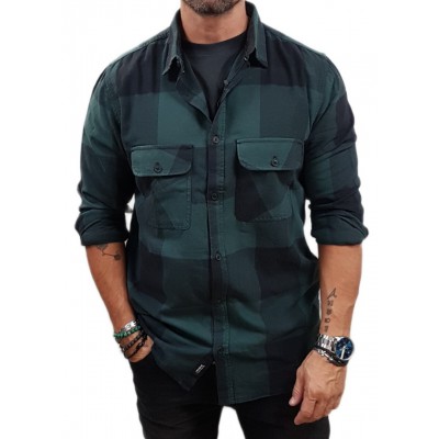 Rebase - 252RGS-5102 - CC7 Black Forest Green - Πουκάμισο