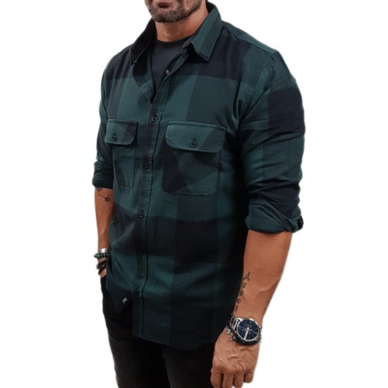 Rebase - 252RGS-5102 - CC7 Black Forest Green - Πουκάμισο