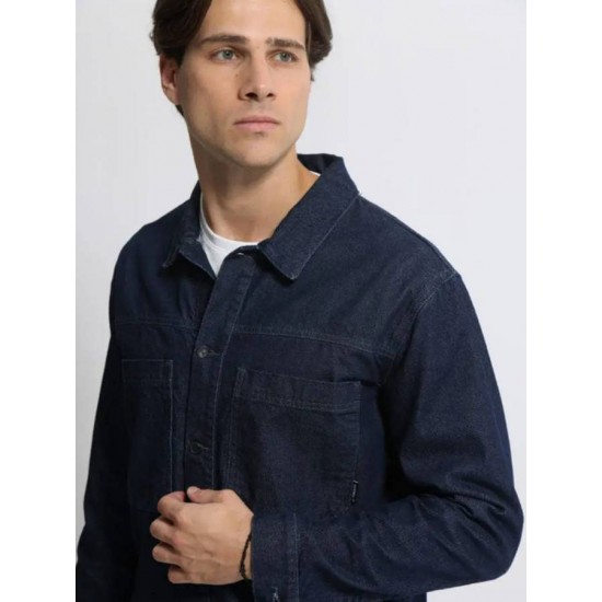 TRESOR - Ανδρικό overshirt MICKEL 2312 Blue