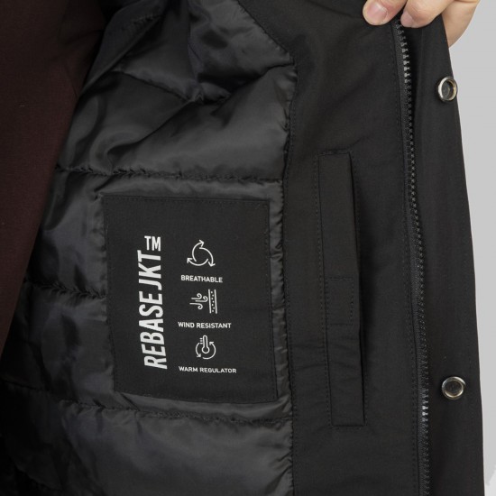 Ανδρικό Μπουφάν REBASE 252RJK-2050-Pure Black