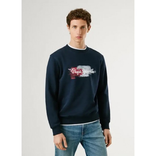Pepe Jeans Ανδρικό Φούτερ Λαιμόκοψη Trey Crew PM5800026-594 Μπλε