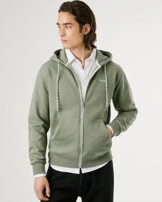 Pepe Jeans Ανδρική Ζακέτα Φούτερ Με Κουκούλα Macbeth Melange Zip PM5800017-679 Πράσινο
