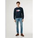 Pepe Jeans Ανδρικό Φούτερ Λαιμόκοψη Trey Crew PM5800026-594 Μπλε