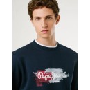 Pepe Jeans Ανδρικό Φούτερ Λαιμόκοψη Trey Crew PM5800026-594 Μπλε