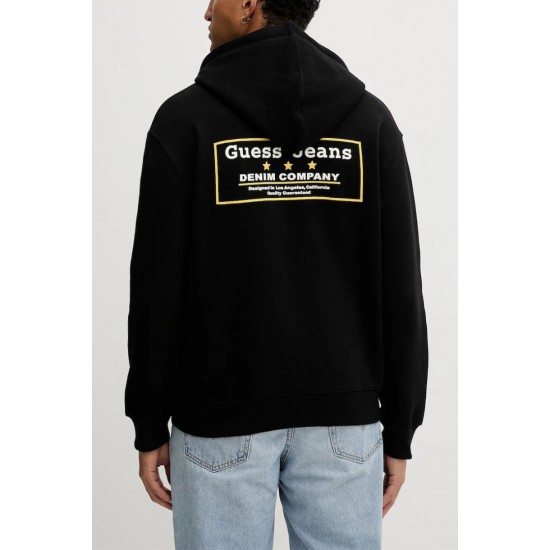 Ανδρική Μπλούζα Φούτερ GUESS JEANS M5BQ27K9V31-JBLK Μαύρο